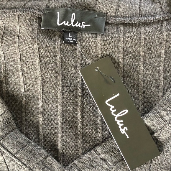 Lulus cropped v-neck lightweight sweater sz. large - Picture 3 of 5